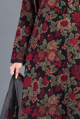 LF-BR345 Lawn Unstitched Embroidered 3pc Suit With Embroidered Chiffon Dupatta