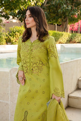 LF-RR2780 Lawn Unstitched Chikenkari 3pc Suit With Cotton Net Embroidered Dupatta
