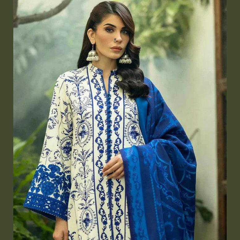 SR-ZC424 Digital Printed Unstitched 3pc Lawn Suit With Digital Printed Lawn Dupatta