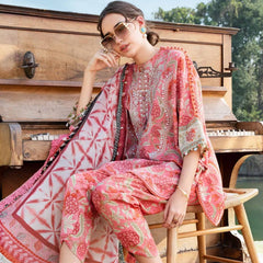 SR-MB458 Unstitched Digital Printed Lawn Suit 3pc With Lawn Digital Printed Dupatta
