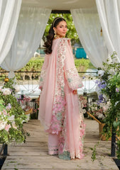 LF-EL2790 Unstitched Fully Embroided Lawn Suit With Cotton Net Embroidered Dupatta