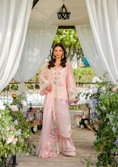 LF-EL2790 Unstitched Fully Embroided Lawn Suit With Cotton Net Embroidered Dupatta