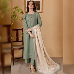 LF-RP600 Unstitched Fully Embroidered Lawn Suit With Embroidered Lawn Dupatta