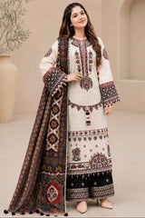 LF-JZ2800 Lawn Unstitched Fully Embroidered 3pc Suit With Poly Lawn Digital Printed Dupatta