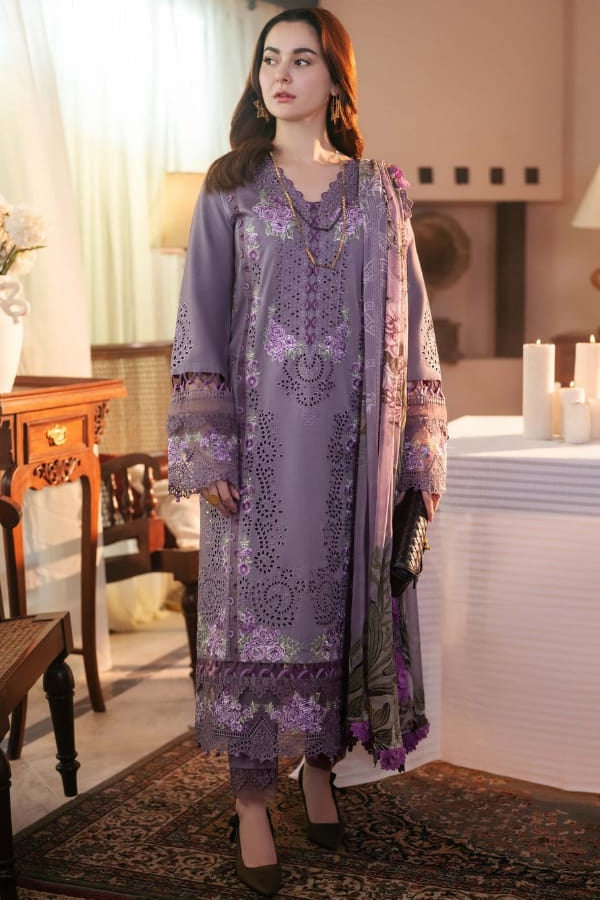 LF-JD2680 Lawn Unstitched Embroidered 3pc Suit With Lawn Digital Printed Dupatta