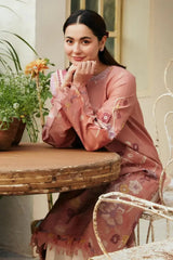 LF-ZS2755 Lawn Unstitched Embroidered 3pc Suit With Cotton Lawn Digital Printed Dupatta