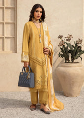 LF-SS1220 Heavy Embroidered Lawn 3Pc Suit With Lawn Embroidered Dupatta
