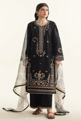 SR-CO2650 Lawn Unstitched 3pc Embroidered Suit With Digital Printed Poly Lawn Dupatta