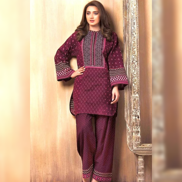 LF-KS765 Lawn Fully Embroidered 2pc