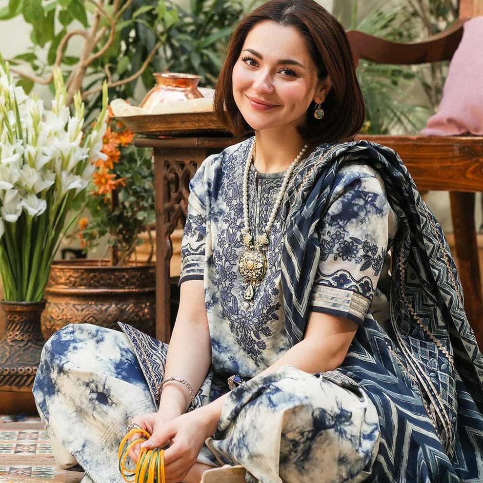 SR-SP500 Unstitched Digital Printed Lawn Suit 3pc With Digital Printed Lawn Dupatta