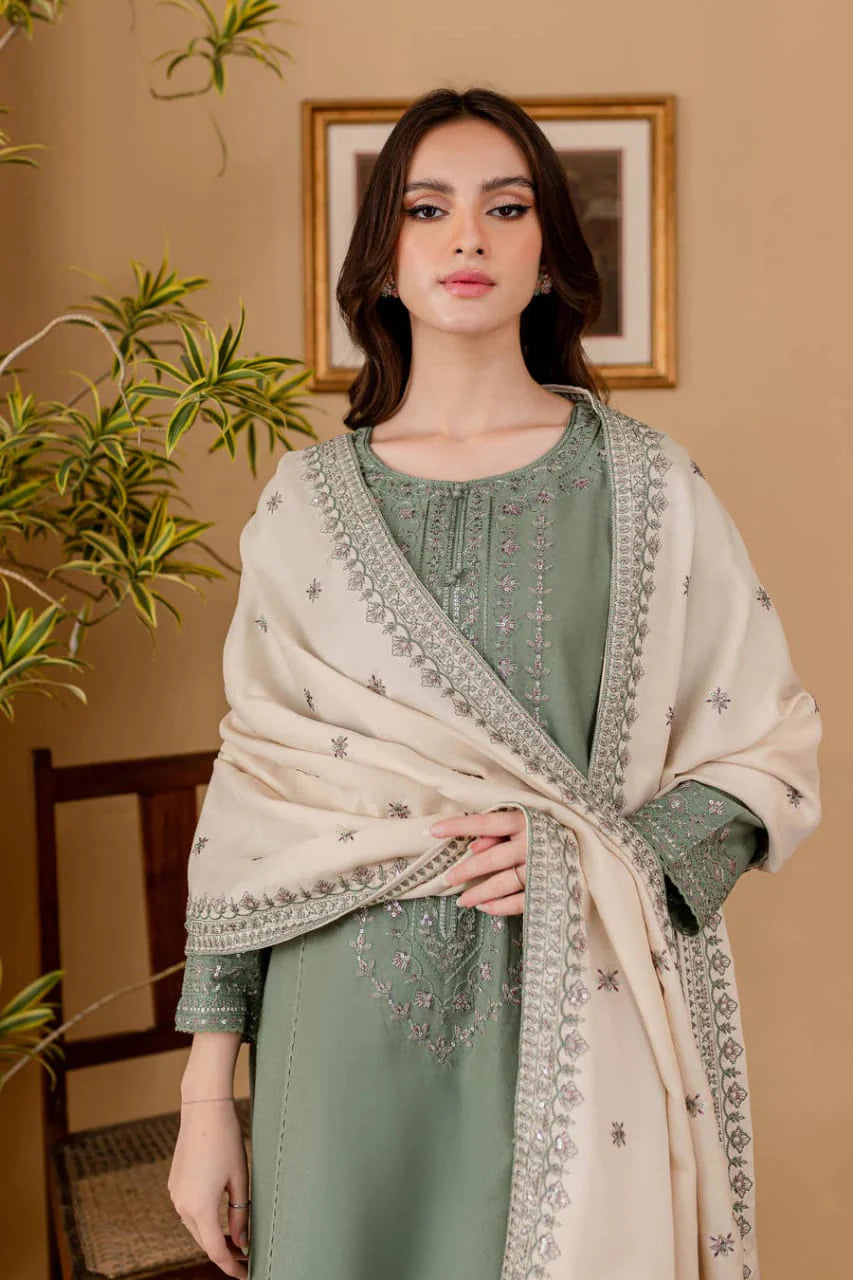LF-RP600 Unstitched Fully Embroidered Lawn Suit With Embroidered Lawn Dupatta