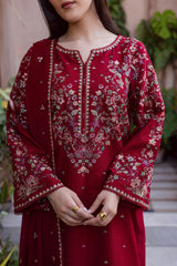 LF-BT2700 Unstitched Fully Embroidered Lawn Suit With Embroidered Bamber Chiffon Dupatta