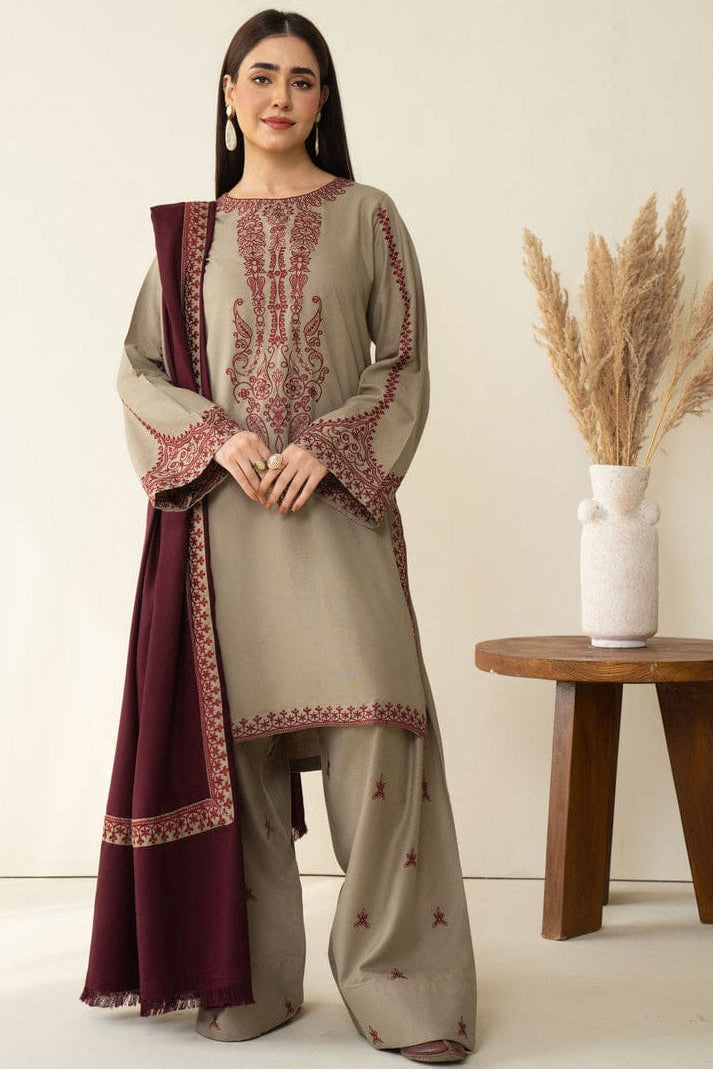 SR-KD910 Unstitched Embroidered Lawn Suit With Lawn Embroidered Dupatta & Embroidered Trouser