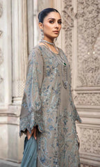 SR-IZ01 Unstitched Embroidered Dhanak Wool Suit With Embroidered Dhanak Shawl