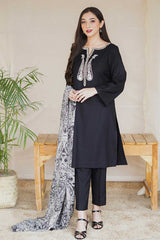 SR-S01 Unstitched Fully Embroided Dhanak Suit With Wool Shawl