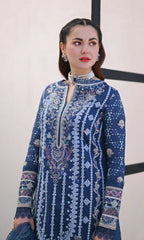 SR-SP2545 Unstitched Embroidered Lawn 3pc Suit With Organza Embroidered Dupatta