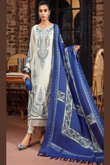 SR-715 Dhanak Embroidered Suit With Digital Printed Wool Shawl