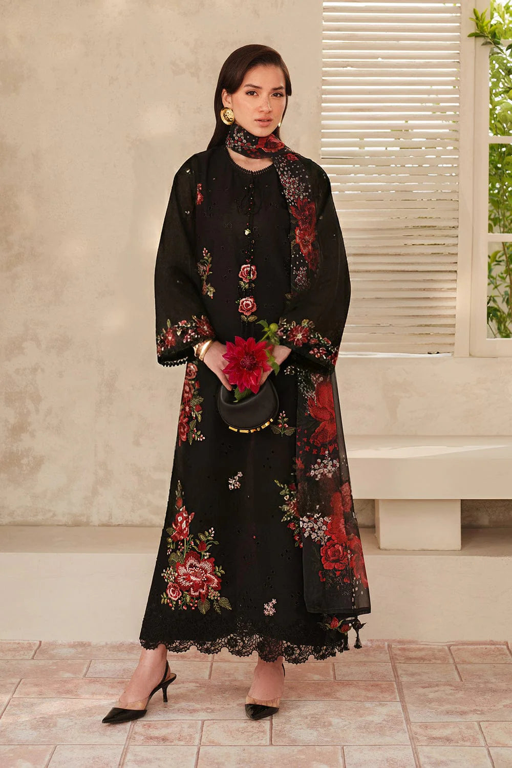 LF-BQ209 Unstitched Digital Printed Lawn Suit 3pc With Digital Printed Lawn Dupatta