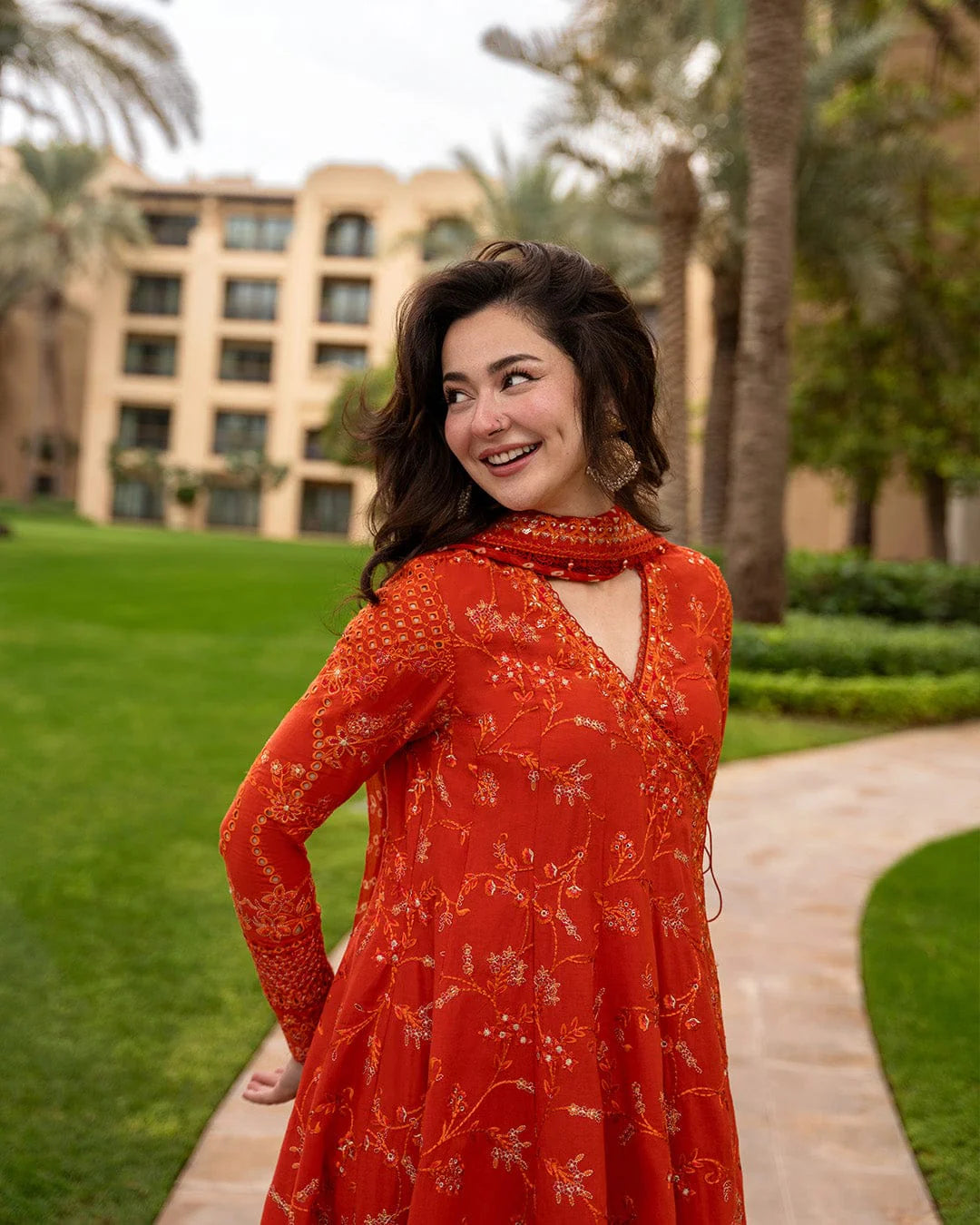LF-FS1005 Lawn Unstitched Frock Fully Embroidered 3pc Suit With Cotton Lawn Printed & Embroided Dupatta
