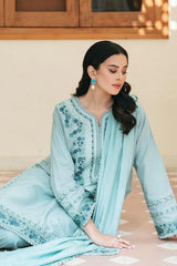 LF-MB2845 Unstitched Fully Embroidered Lawn Suit With Fully Embroidered Lawn Dupatta