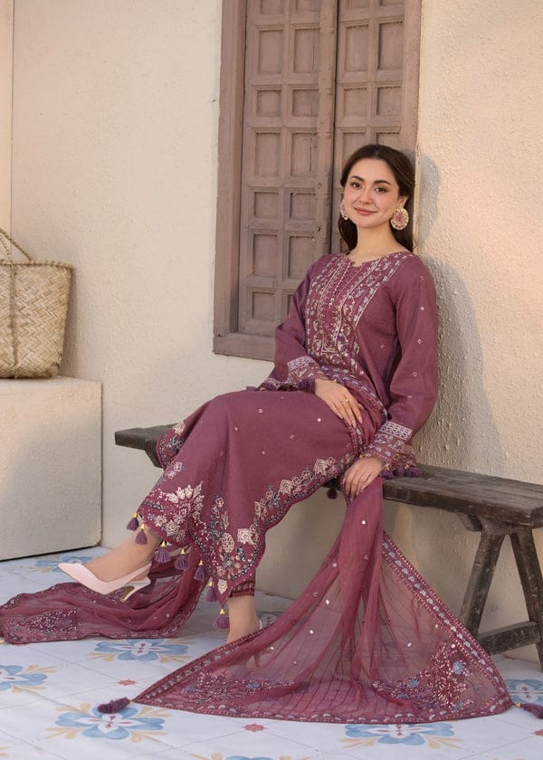 LF-QL2850 Lawn Unstitched Fully Sequence Embroidered 3pc Suit With Bamber Chiffon Embroided Dupatta