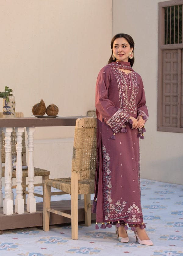 LF-QL2850 Lawn Unstitched Fully Sequence Embroidered 3pc Suit With Bamber Chiffon Embroided Dupatta