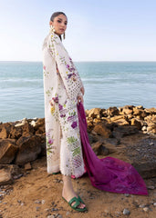 LF-CS202 Unstitched Digital Printed Lawn Suit 3pc With Embroided Cotton Net Dupatta