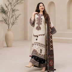 LF-JZ2800 Lawn Unstitched Fully Embroidered 3pc Suit With Poly Lawn Digital Printed Dupatta