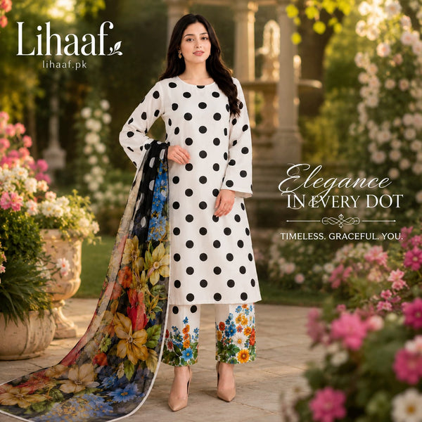LF-D353 Digital Printed Lawn Suit 3pc With Lawn Digital Printed Dupatta