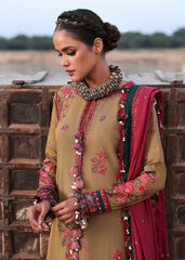 LF-HR2945 Unstitched Fully Sequence Embroidered Dhanak Suit With Sequence Embroidered Dhanak Shawl