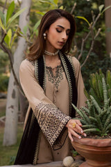 LF-BT2985 Unstitched 3Pc Sequence Embroidered Dhanak Suit With Sequence Embroidered Dhanak Shawl