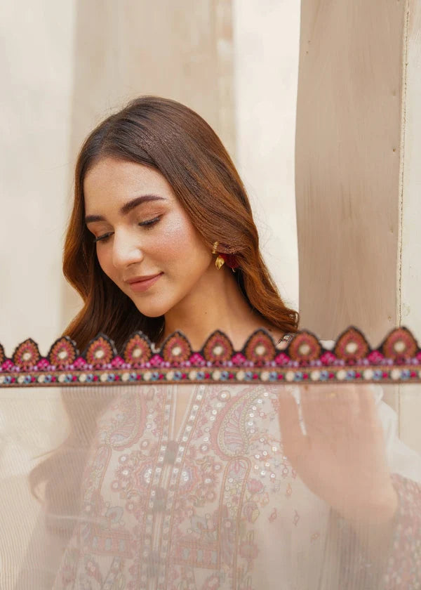 LF-LM2965 Unstitched Fully Embroidered Dhanak Suit With Fully Embroidered Dhanak Shawl