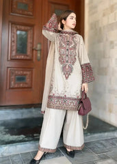LF-LM2965 Unstitched Fully Embroidered Dhanak Suit With Fully Embroidered Dhanak Shawl