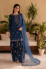 LF-BT2940 Unstitched Sequence Embroidered Dhanak Suit With Sequence Embroidered Chiffon Dupatta