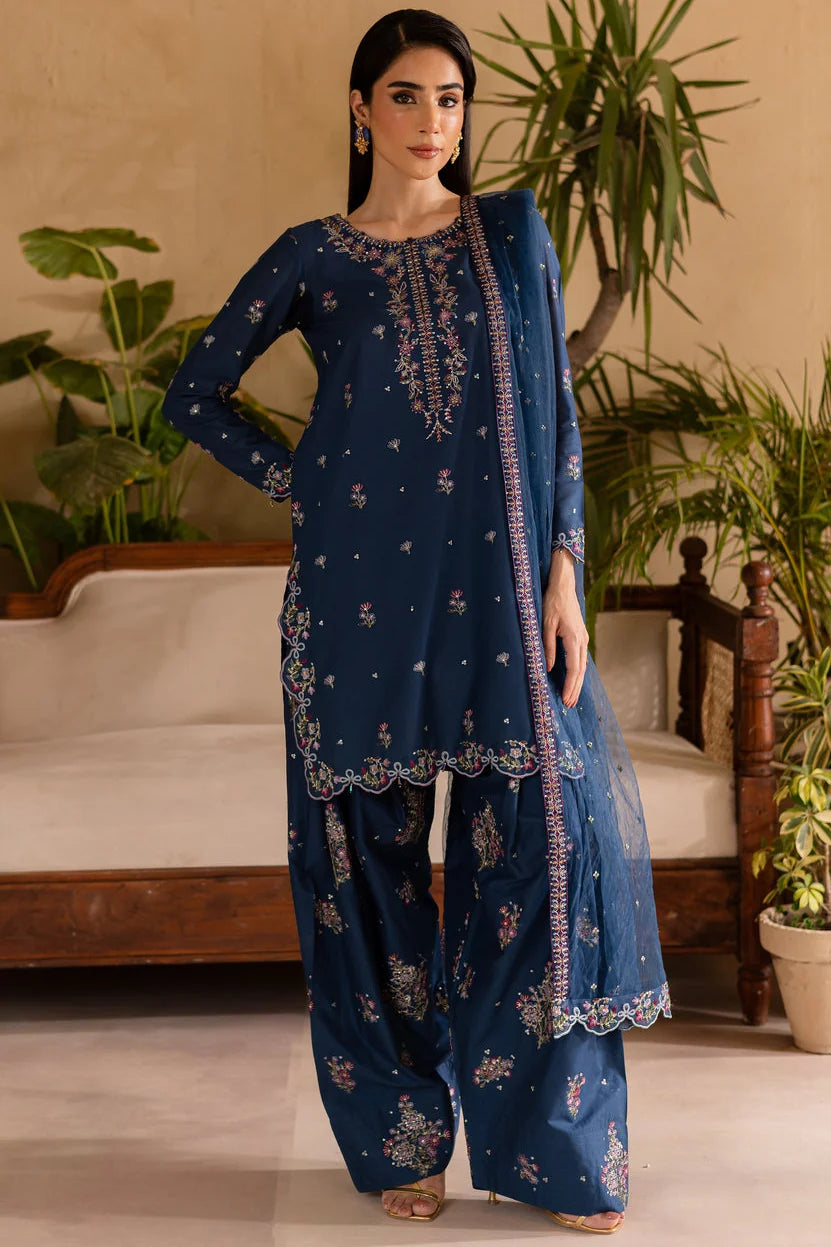 LF-BT2940 Unstitched Sequence Embroidered Dhanak Suit With Sequence Embroidered Chiffon Dupatta
