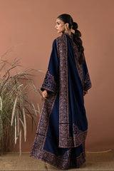 LF-BT2880(A) Unstitched Fully Embroidered Dhanak Suit With Embroidered Dhanak Shawl
