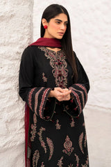 LF-JZ2890 Unstitched Fully Embroidered Dhanak Suit With Diamond Wool Digital Printed Dupatta