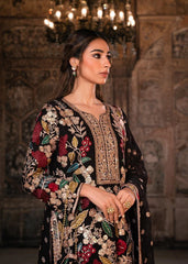 LF-RR2935 Dhanak 3Pc Suit Fully Embroided With Tilla & Thread Work With Fully Embroided Chiffon Dupatta