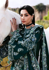 LF-HR3015 Unstitched Fully Embroidered Dhanak Suit With Fully Embroidered Dhanak Shawl