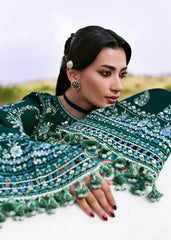 LF-HR3015 Unstitched Fully Embroidered Dhanak Suit With Fully Embroidered Dhanak Shawl
