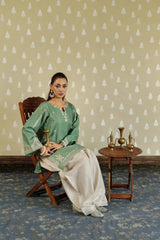 LF-MB54 Dhanak Fully Embroidered 2pc Embroidered Trouser As Well
