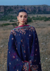 LF-HR3005 Dhanak Unstitched Fully Embroidered 3pc Suit With Fully Embroidered Chiffon Dupatta
