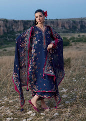 LF-HR3005 Dhanak Unstitched Fully Embroidered 3pc Suit With Fully Embroidered Chiffon Dupatta