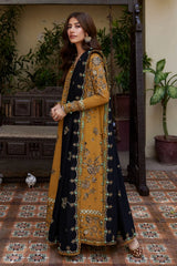 LF-ZH3060 Dhanak Unstitched Fully Embroidered 3pc Suit With Fully Embroidered Dhanak Shawl