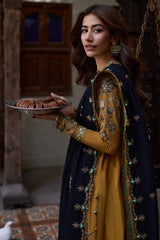 LF-ZH3060 Dhanak Unstitched Fully Embroidered 3pc Suit With Fully Embroidered Dhanak Shawl