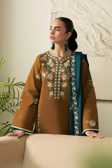 LF-RB250 Highly Recommended (8.2 meters) Unstitched Fully Embroidered Dhanak Suit With 4 Sided Embroidered Dhanak Shawl