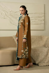 LF-RB250 Highly Recommended (8.2 meters) Unstitched Fully Embroidered Dhanak Suit With 4 Sided Embroidered Dhanak Shawl