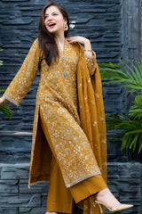 LF-BR09 Lawn 3Pc Embroidered Suit with Bamber Chiffon Embroidered Dupatta
