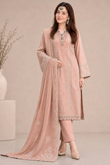 LF-QL2785 Lawn Unstitched Fully Embroidered 3pc Suit With Cotton Net Fully Embroided Dupatta