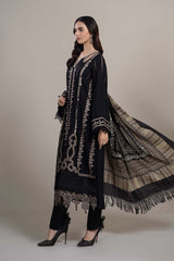 SR-49 Unstitched Embroidered Dhanak Suit With Embroidered Dhanak Shawl